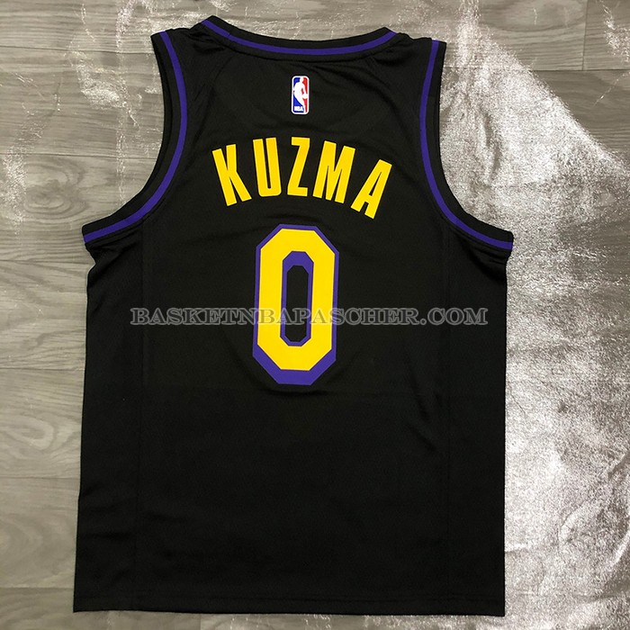 Maillot Los Angeles Lakers Kyle Kuzma NO 0 Ville 2019-20 Noir